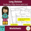Long Division - Dividing by 2-Digit Divisor with Grid