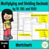 Multiplying and Dividing Decimals by 10, 100, 1000